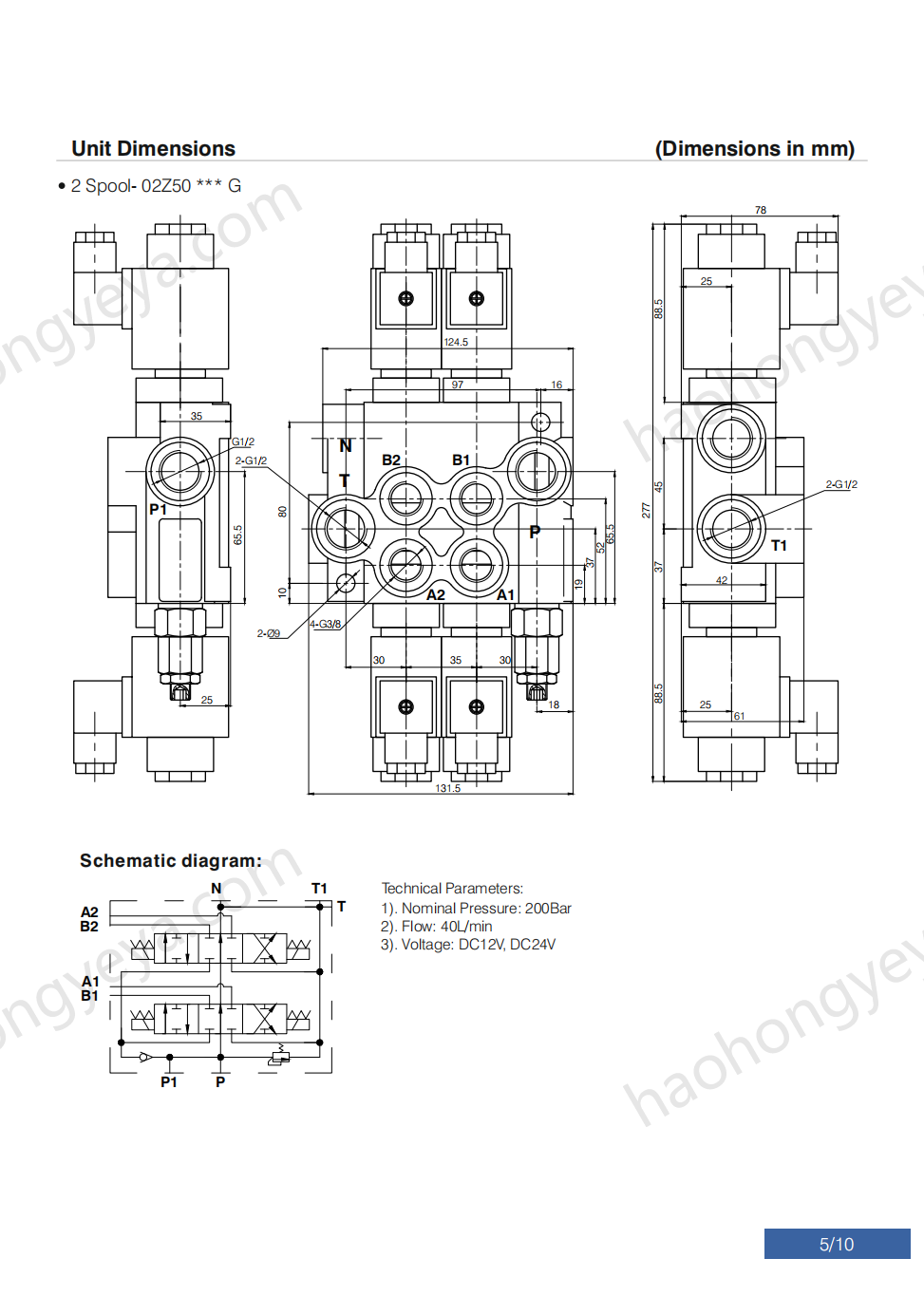 Z50 Series Solenoid Operated Directional Control Valves
